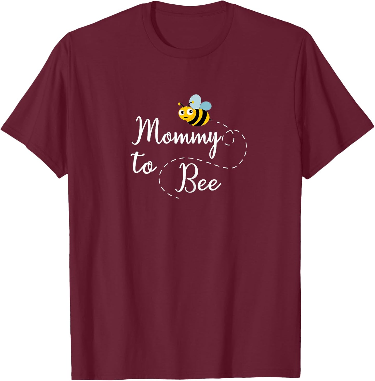 Ladies Mommy to Bee Cute Pregnancy Announcement , black T-Shirt - T-Shirt | Maroon