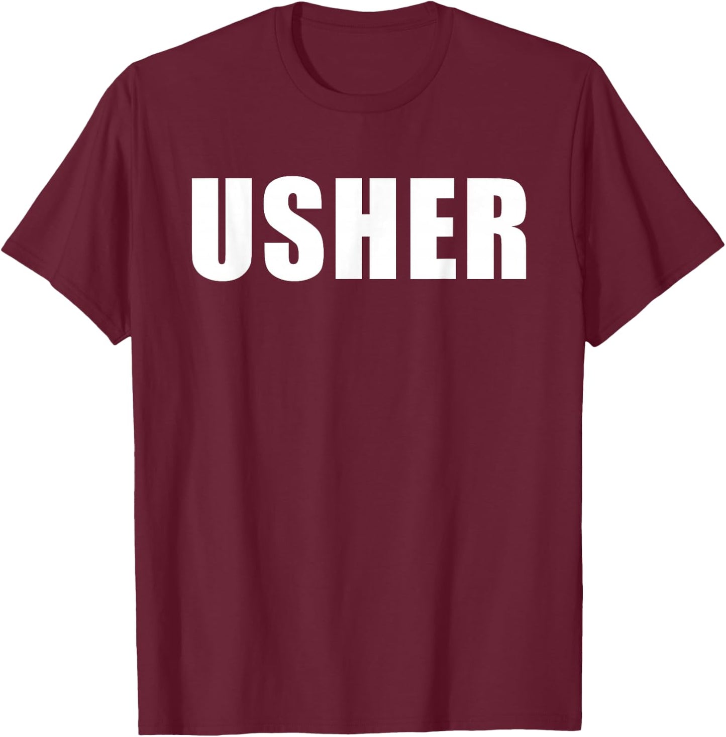 Church Usher - Christian Faith Staff & Volunteer Uniform T-Shirt - T-Shirt | Maroon