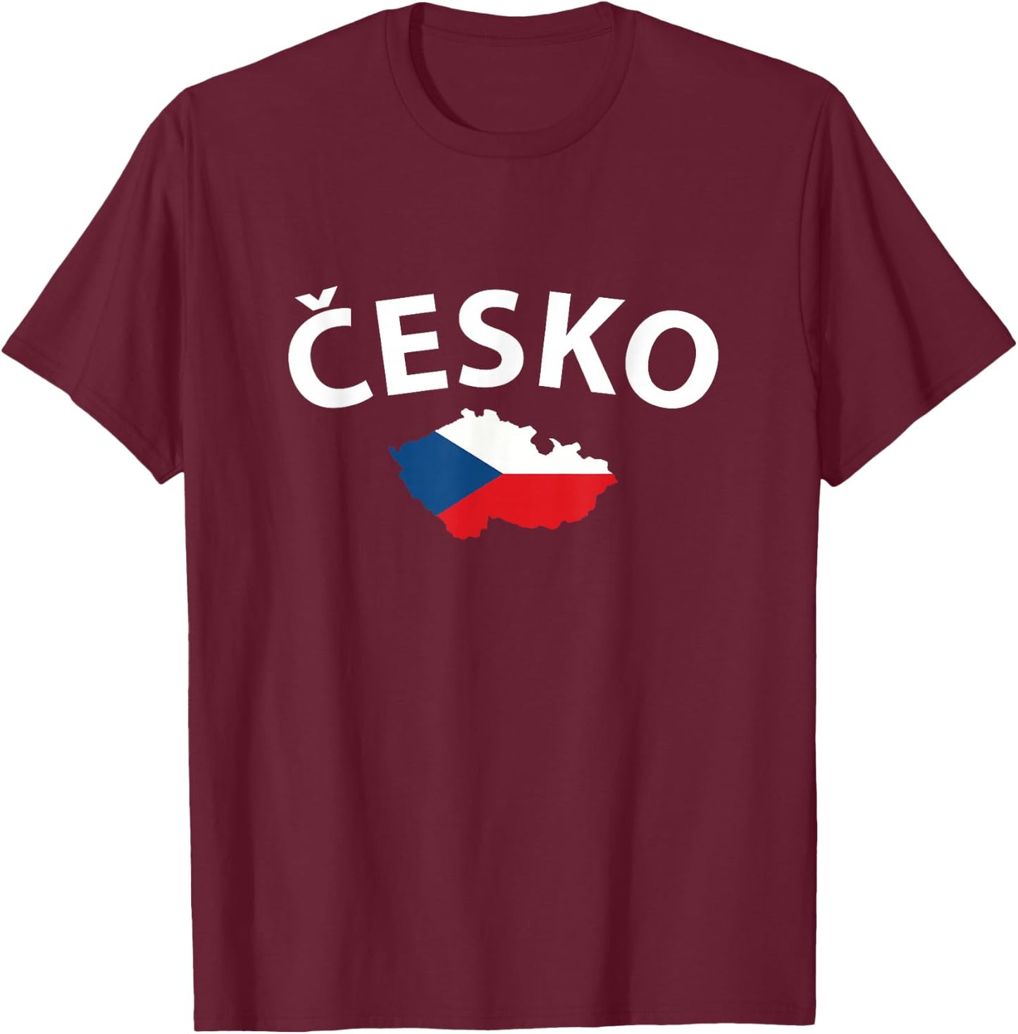 Cesko Karte Tschechien Tschechische Flagge Tscheche T-Shirt - T-Shirt | Maroon
