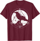 Dark Raven Silhouette Gift design for Crow Raven Fans T-Shirt - T-Shirt | Maroon