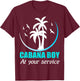 Cabana Boy At Your Service T-Shirt - T-Shirt | Maroon