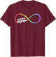 Family Autism Awareness Mom Rainbow Infinity Symbol T-Shirt - T-Shirt | Maroon