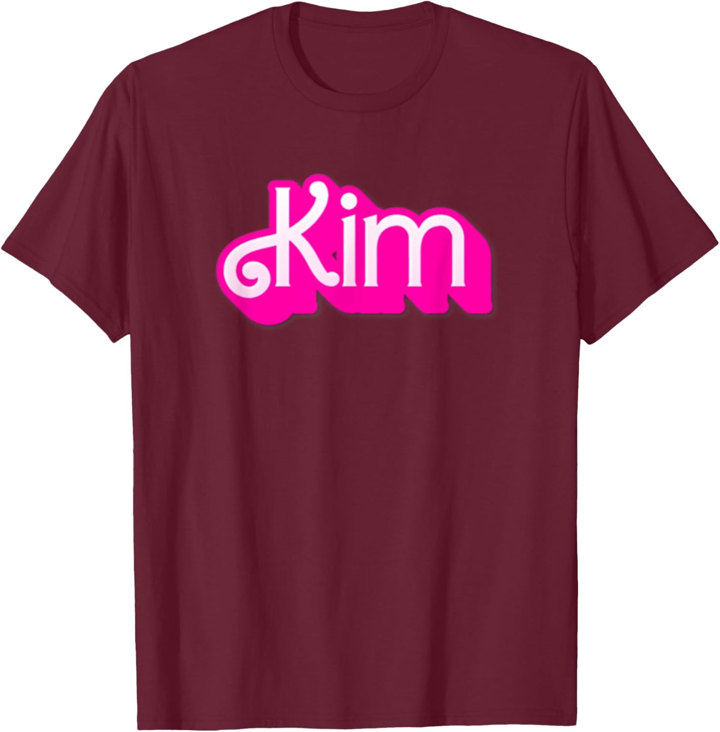 Kim First Last Family Name-d Boy Girl Baby Birth-day T-Shirt - T-Shirt | Maroon