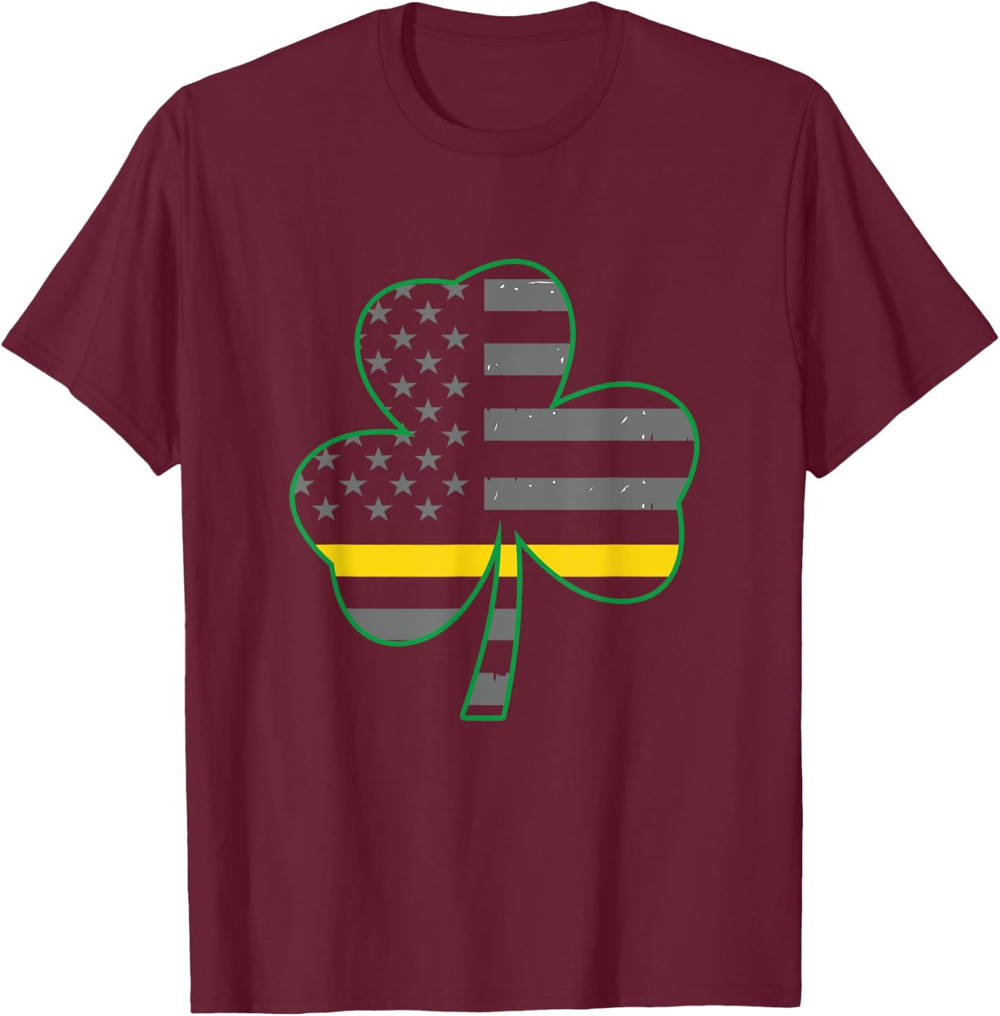 911 Dispatcher Is Lucky Charm St Patricks Day Irish Shamrock T-Shirt - T-Shirt | Maroon