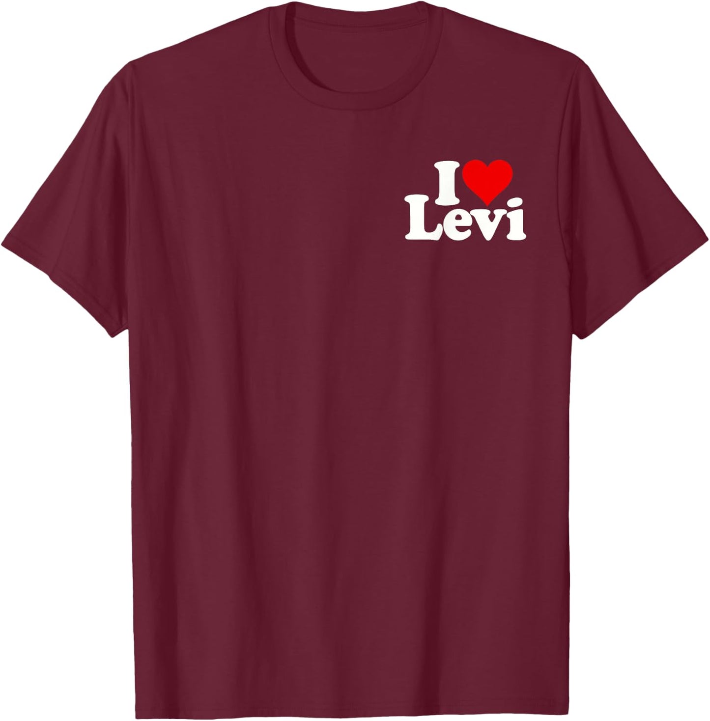 J'ADORE HEART LEVI , Black, S T-Shirt - T-Shirt | Maroon