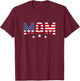 4th Of July Mom Vintage Stars And Stripe Patriotic Mother Women T-Shirt - T-Shirt | Maroon