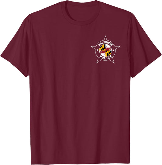 Baltimore Police T Shirt - BPD T-Shirt - T-Shirt | Maroon
