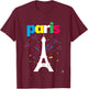 Kids Paris Kids T-Shirt - T-Shirt | Maroon