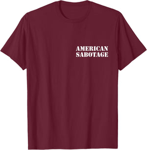 American Sabotage Vintage Pocket T-Shirt - T-Shirt | Maroon