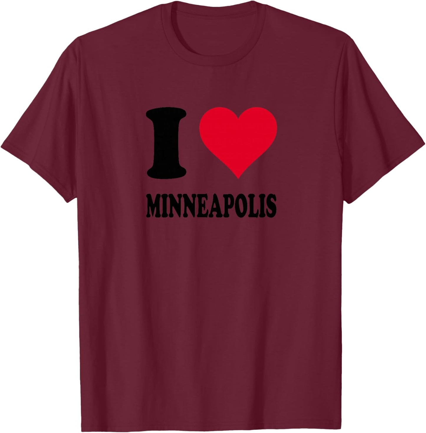 J'aime Minneapolis Haut de Gamme T-Shirt - T-Shirt | Maroon