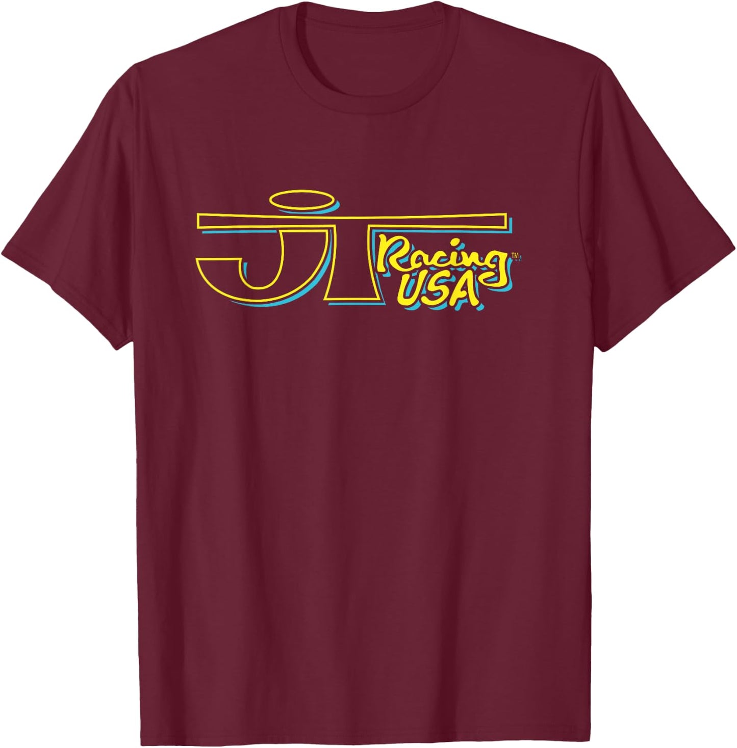 Yellow and Blue JT Racing Logo , Black, S T-Shirt - T-Shirt | Maroon