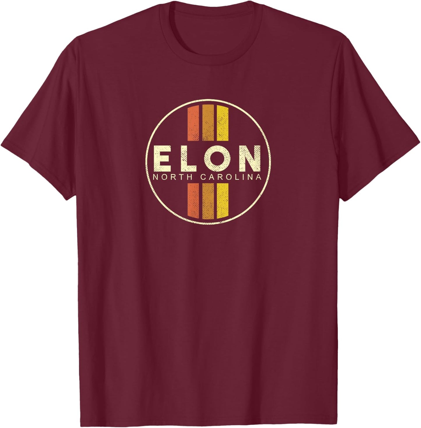 Retro Elon North Carolina T-Shirt - T-Shirt | Maroon
