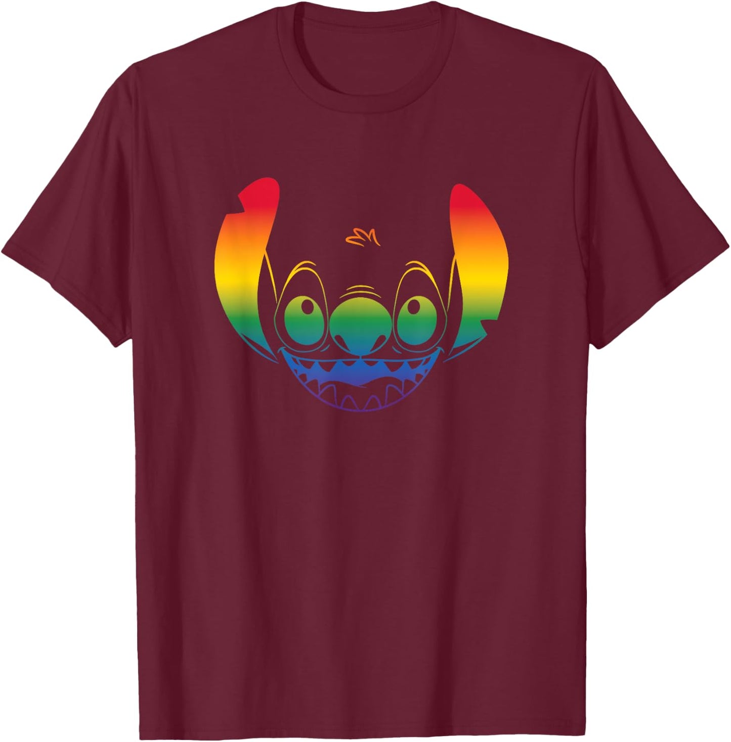 Disney Lilo & Stitch Big Face Ears T-Shirt - T-Shirt | Maroon
