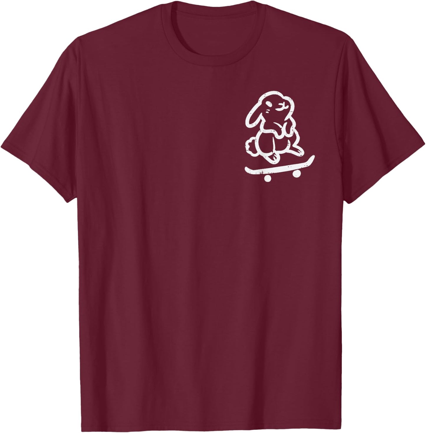 Easter Bunny Skateboard Pocket Rabbit Skater Boys Kids Men T-Shirt - T-Shirt | Maroon