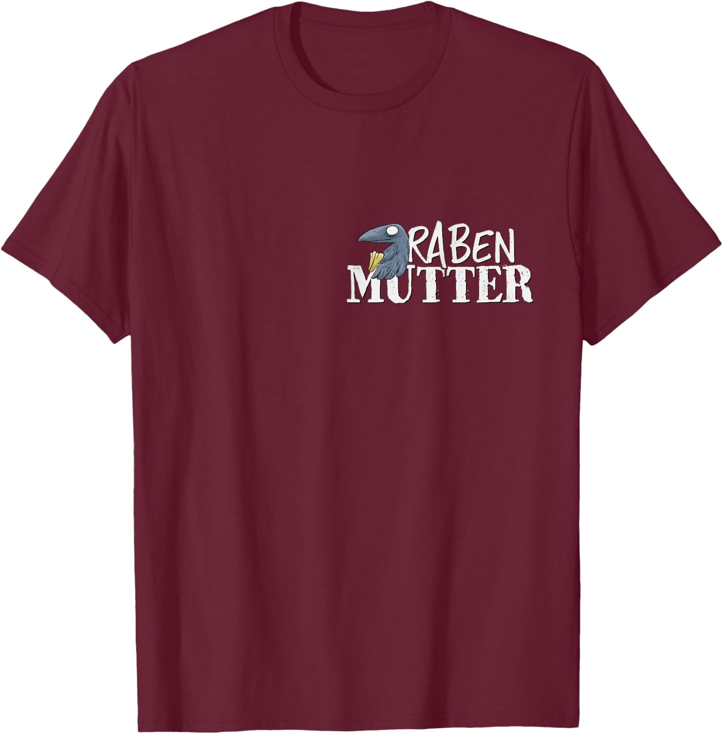 Funny Gothic Raven Casual Crow Ironic Raven Mother , black T-Shirt - T-Shirt | Maroon