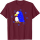 Pixelated Penguin Adventures Parodius Penguin Power in Space , Black, S T-Shirt - T-Shirt | Maroon