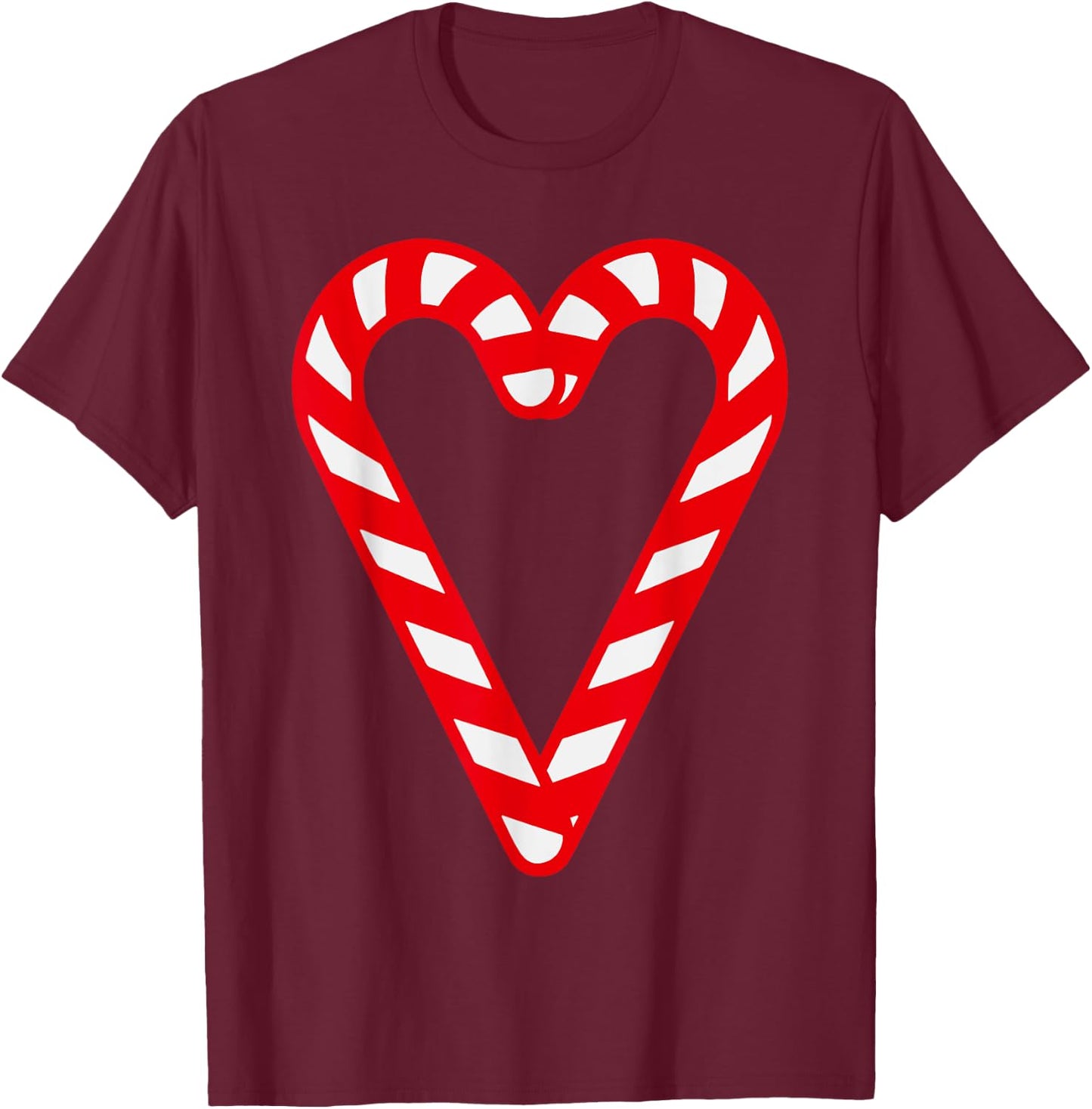 Candy Cane Merry and Bright Red and White Candy Costume T-Shirt - T-Shirt | Maroon