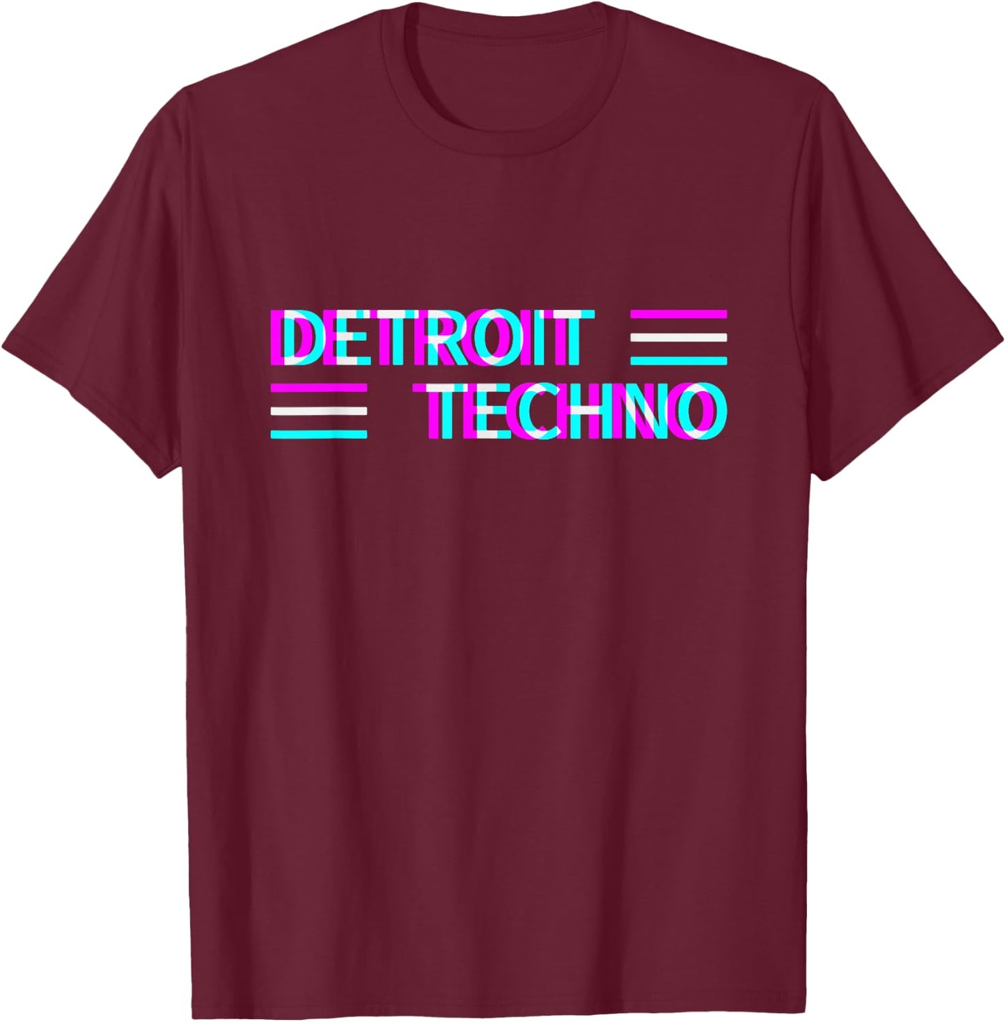 Detroit Techno Rave Electro Musik House Raver Festival T-Shirt - T-Shirt | Maroon