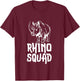 Team Rhino Squad Gifts Funny Rhinoceros Animal Lover T-Shirt - T-Shirt | Maroon
