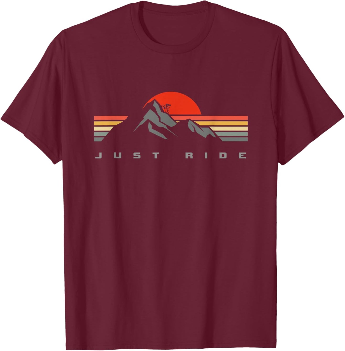 MTB Mountain Bike Apparel - MTB Mountain Bike T-Shirt - T-Shirt | Maroon