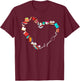 Read Your Heart Out Love Book Reading Librarian Bookworm T-Shirt - T-Shirt | Maroon