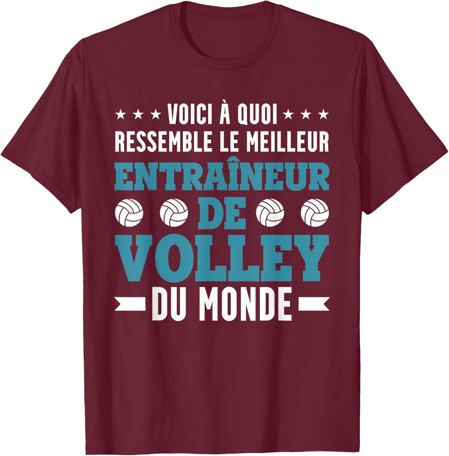 The Best Volleyball Coach Funny Volleyball Coach T-Shirt - T-Shirt | Maroon