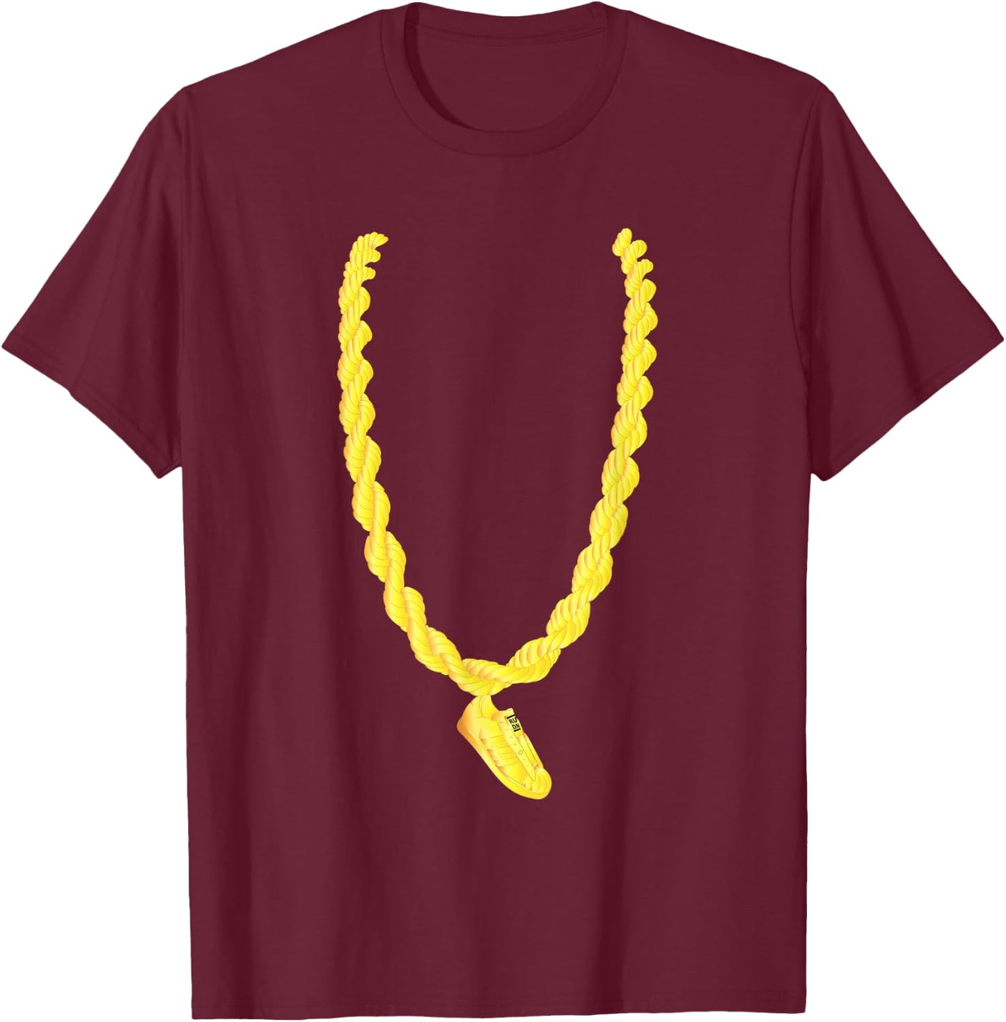 RUN DMC Gold Chain T-Shirt - T-Shirt | Maroon