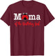 Mama Of The Birthday Girl - Family Ladybug Birthday T-Shirt - T-Shirt | Maroon