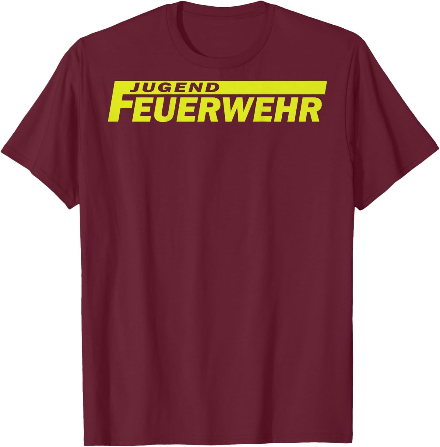 Jugendfeuerwehr Schriftzug groß Rücken - Feuerwehr T-Shirt - T-Shirt | Maroon