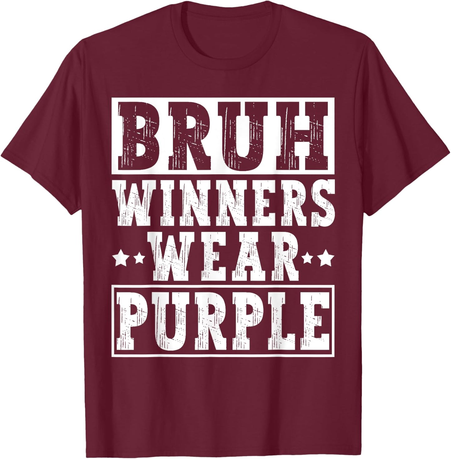 Winners Wear Purple Color Team Sports Day Game Camp Team T-Shirt - T-Shirt | Maroon