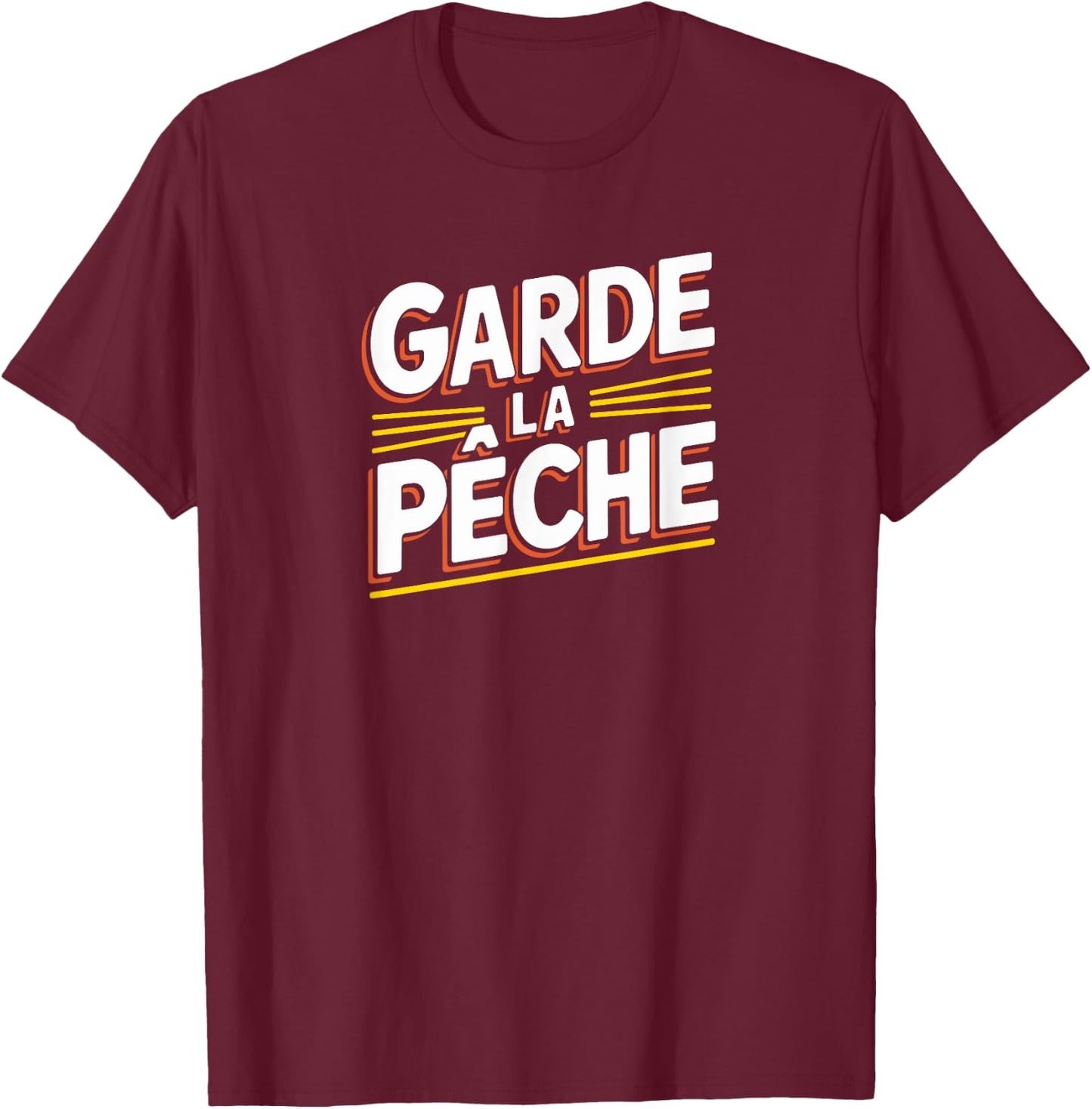 Keep Fishing , Black, S T-Shirt - T-Shirt | Maroon