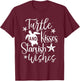 Turtle And Kisses Starfish Wishes - Wildlife Cute Tortoise T-Shirt - T-Shirt | Maroon
