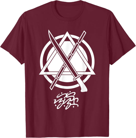 Kali Arnis Eskrima Shirt- Filipino Baybayin Never Yield T-Shirt - T-Shirt | Maroon
