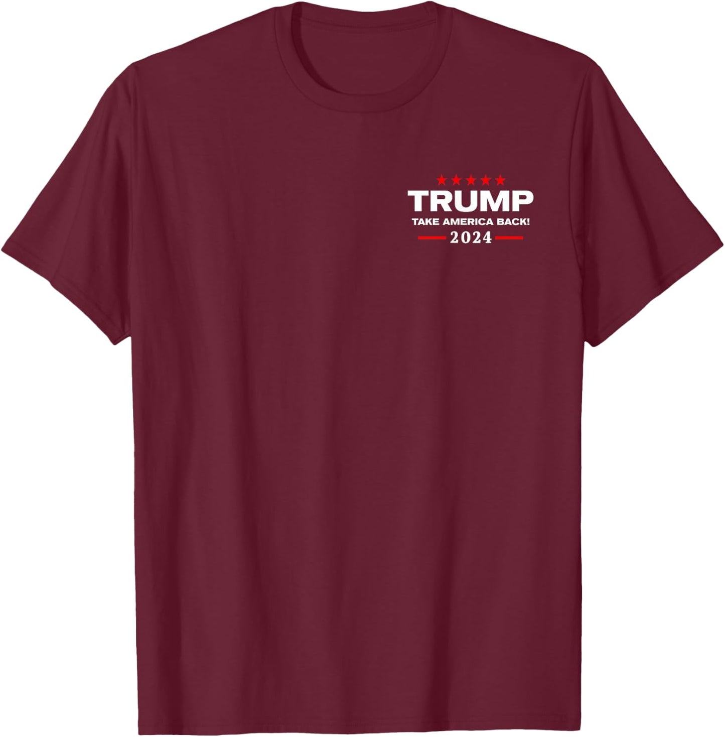 Western Trump Cowboy You Missed Trump 2024 USA Flag 2 Side T-Shirt - T-Shirt | Maroon