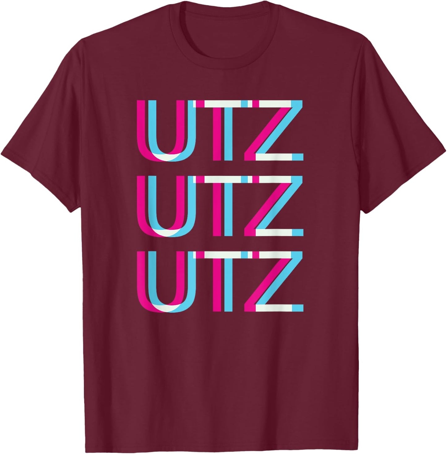 Utz Utz Utz Rave Techno Trippy EDM | Festival Hardcore T-Shirt - T-Shirt | Maroon