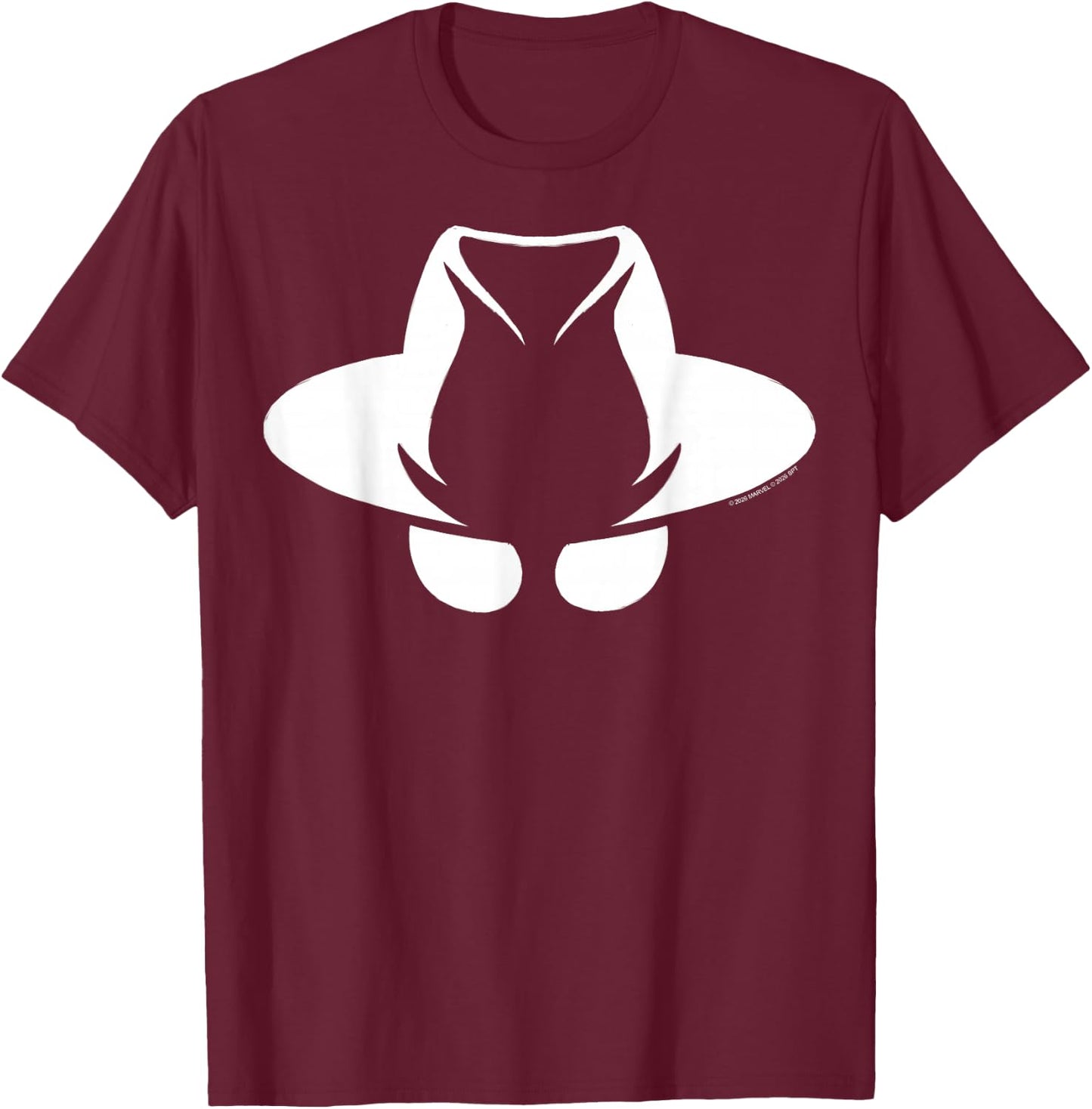 Marvel Spider-Noir Series Spider-Noir Hat & Eyes Silhouette T-Shirt - T-Shirt | Maroon