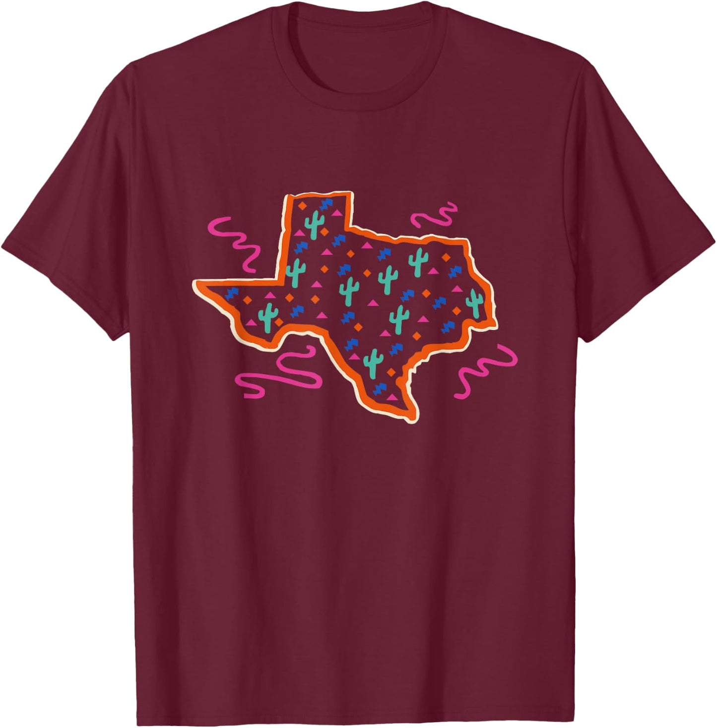 Texas Western Cowgirl Women Girls Cute Graphic T-Shirt - T-Shirt | Maroon