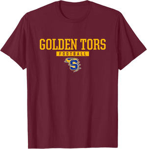 Sulphur Golden Tors Logo Football HS T-Shirt - T-Shirt | Maroon
