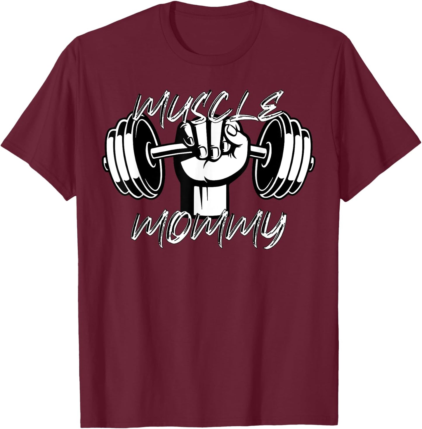 Certified Muscle Mommy | Gym Shirts T-Shirt - T-Shirt | Maroon