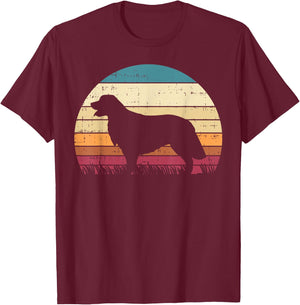 Golden Retriever Silhouette Sunset Retro Pet Dog Lover Gift Men Women Girls Kids T-Shirt - T-Shirt | Maroon