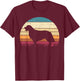 Golden Retriever Silhouette Sunset Retro Pet Dog Lover Gift Men Women Girls Kids T-Shirt - T-Shirt | Maroon