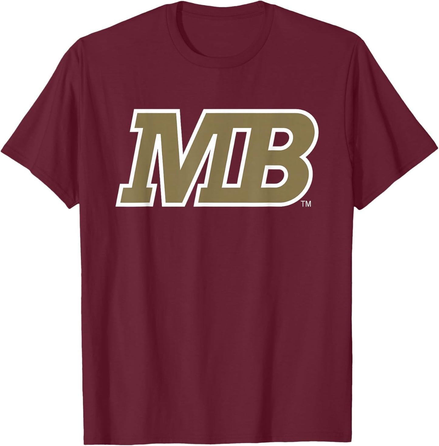 Cal State Monterey Bay Block MB Logo T-Shirt - T-Shirt | Maroon