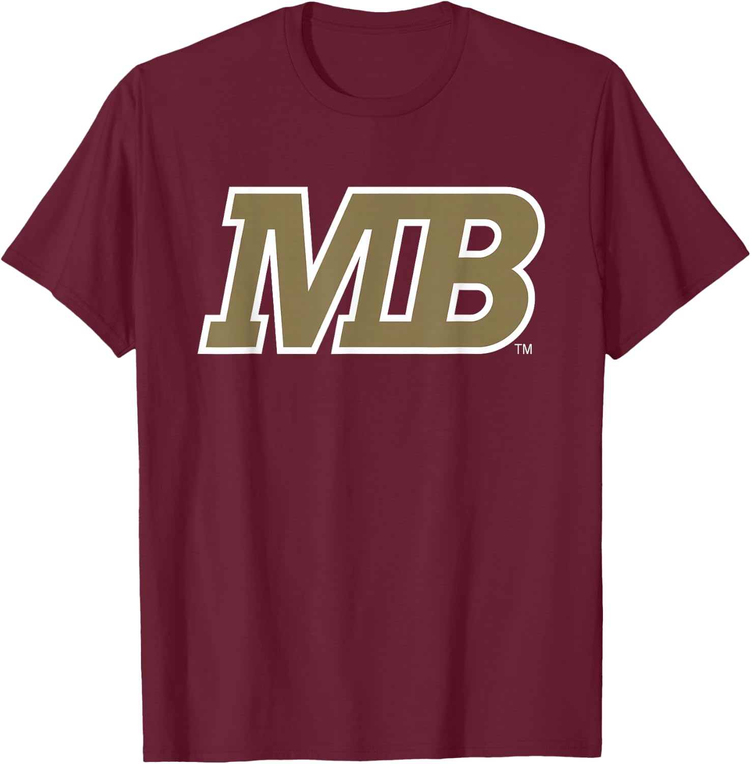 Cal State Monterey Bay Block MB Logo T-Shirt - T-Shirt | Maroon