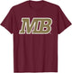 Cal State Monterey Bay Block MB Logo T-Shirt - T-Shirt | Maroon