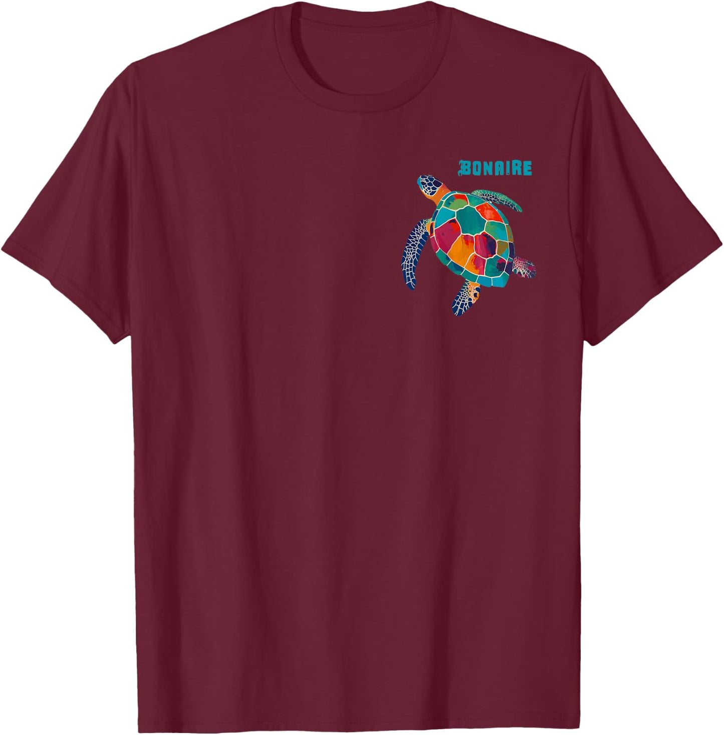 Bonaire Tribal Sea Turtle Sailing Scuba Dive Vintage T-Shirt - T-Shirt | Maroon