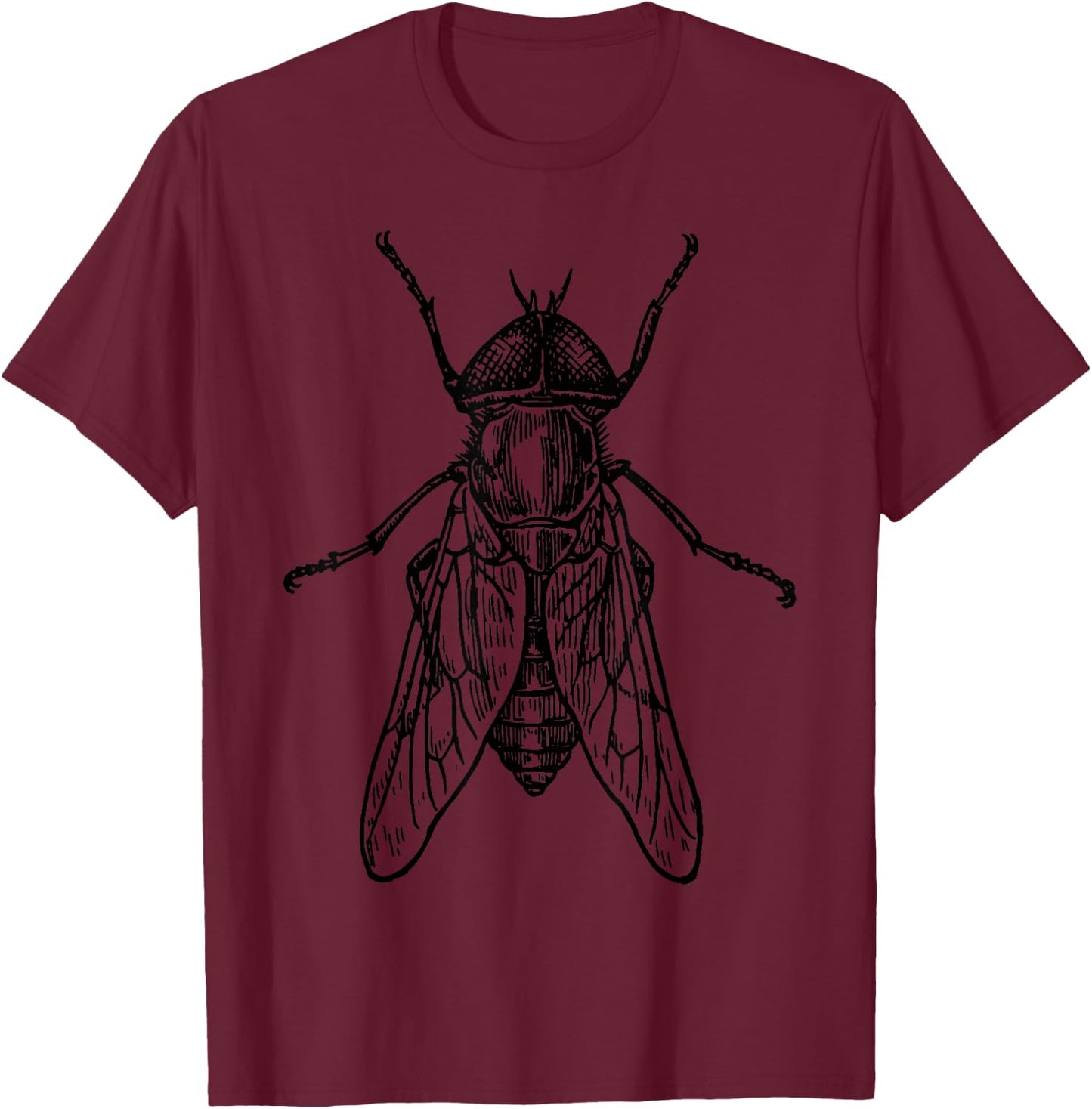 Giant Fly Insect is a Horsefly T-Shirt - T-Shirt | Maroon