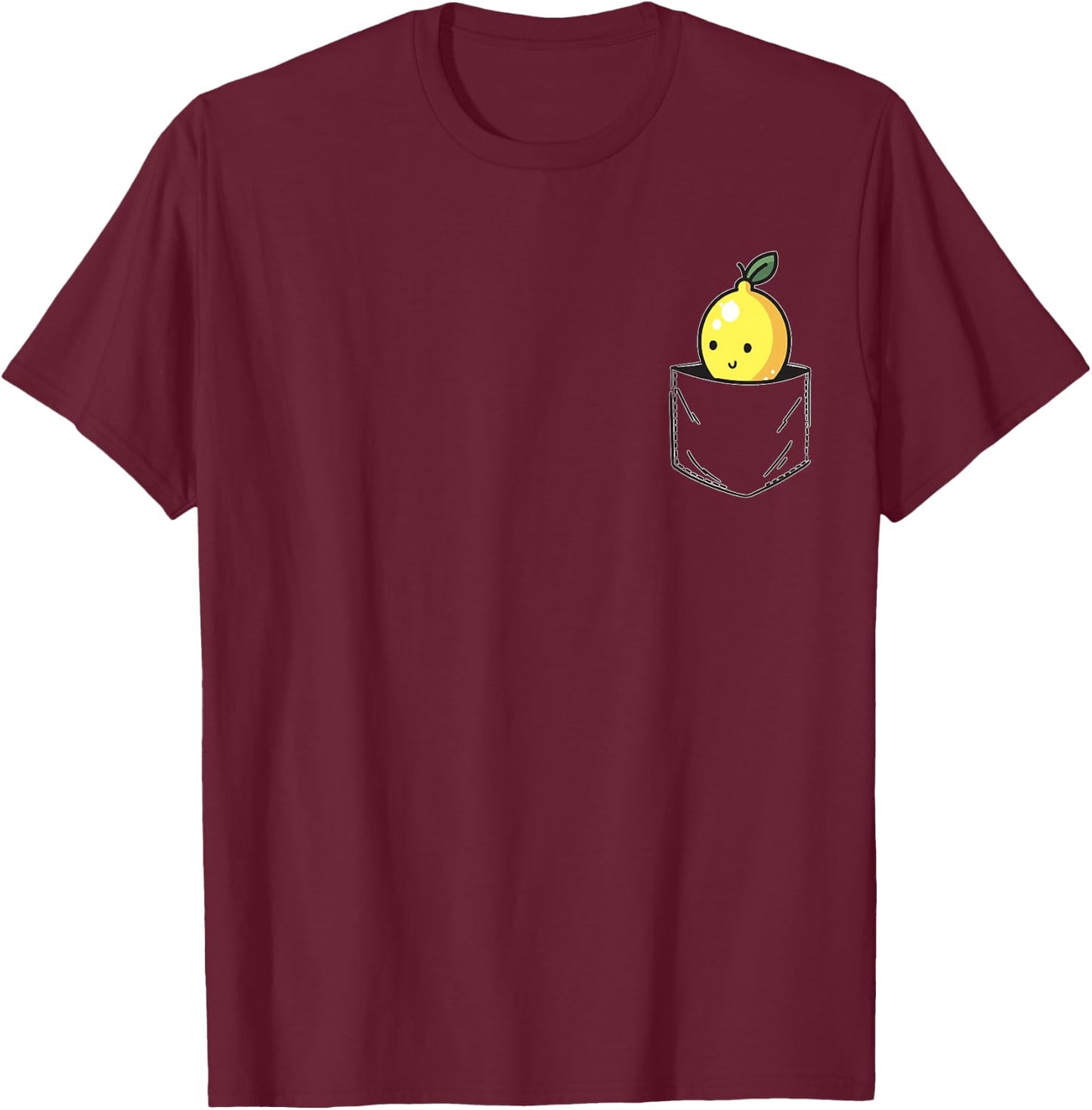 Zitronentasche Lustige Zitrone in der Tasche T-Shirt - T-Shirt | Maroon