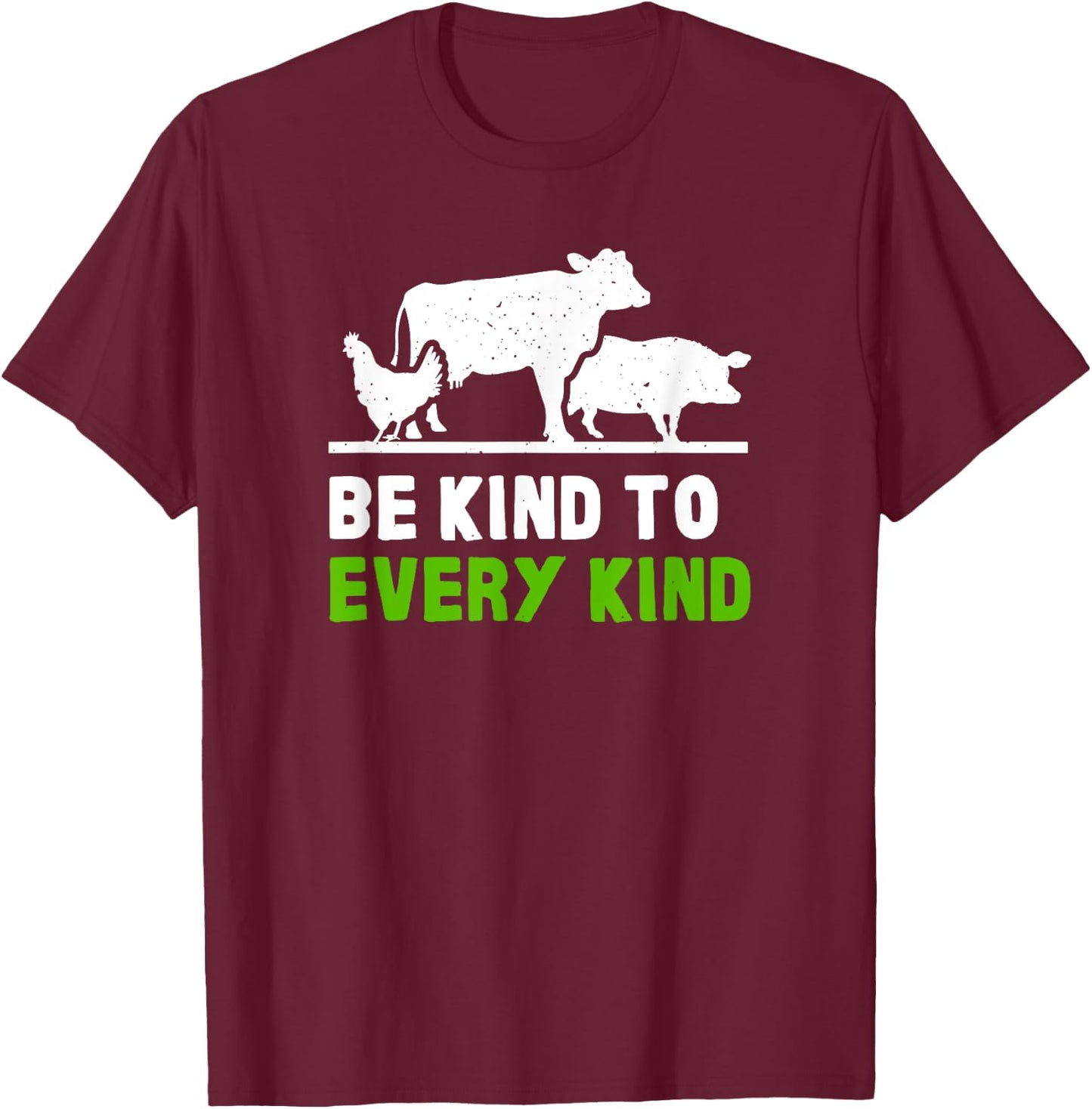 Vegan Vegetarian Kitchen Chef Cook Health Animal Rights T-Shirt - T-Shirt | Maroon