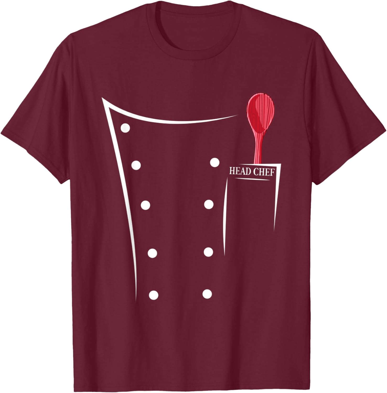 Funny Chef Chef's Jacket Chef BBQ Chef , black T-Shirt - T-Shirt | Maroon