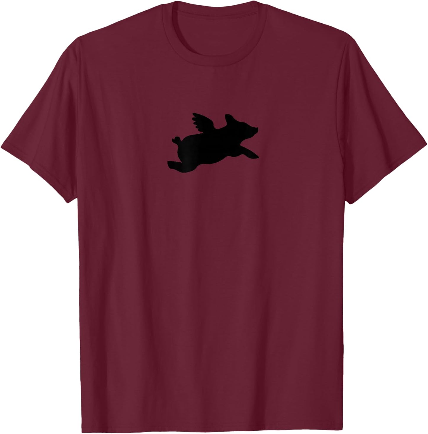 Flying Pig T-Shirt - T-Shirt | Maroon